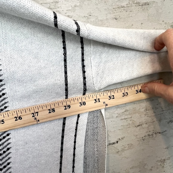 NWT Chicos Open Knit Eru Ruana Women's Cardigan Sweater Sz XL Shine Plaid - Picture 13 of 13